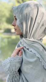 Açık Yeşil Müslin Namaz Elbisesi