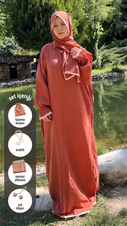 Vadre kiremit müslin namaz elbisesi
