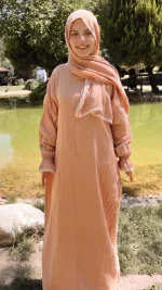 Vadre somon müslin namaz elbisesi